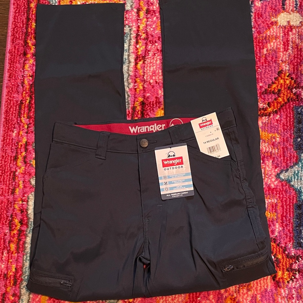Wrangler Boy's Navy Cargo Pants Size 14